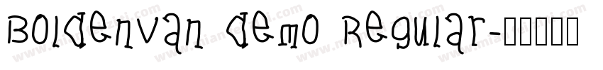 BoldenVan demo Regular字体转换